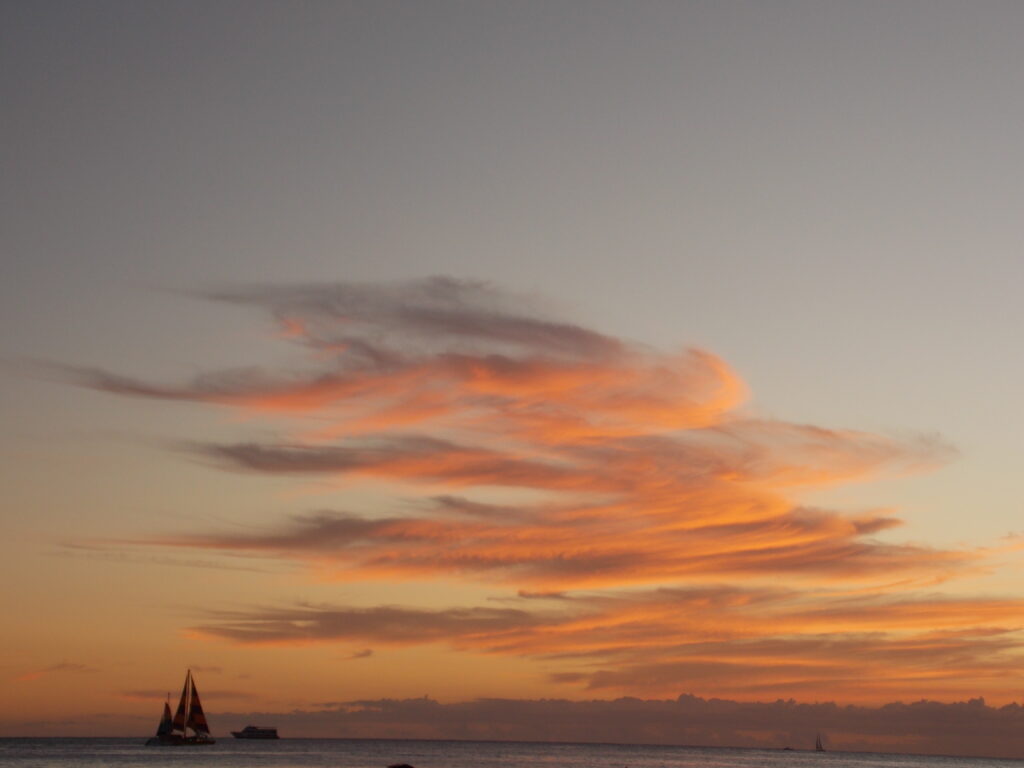 Boating Sunset in Hawaii